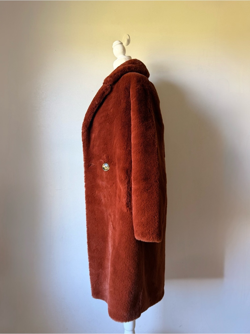 Brown faux fur coat - Picture 5 of 7